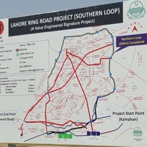 Lahore Ring Road Map